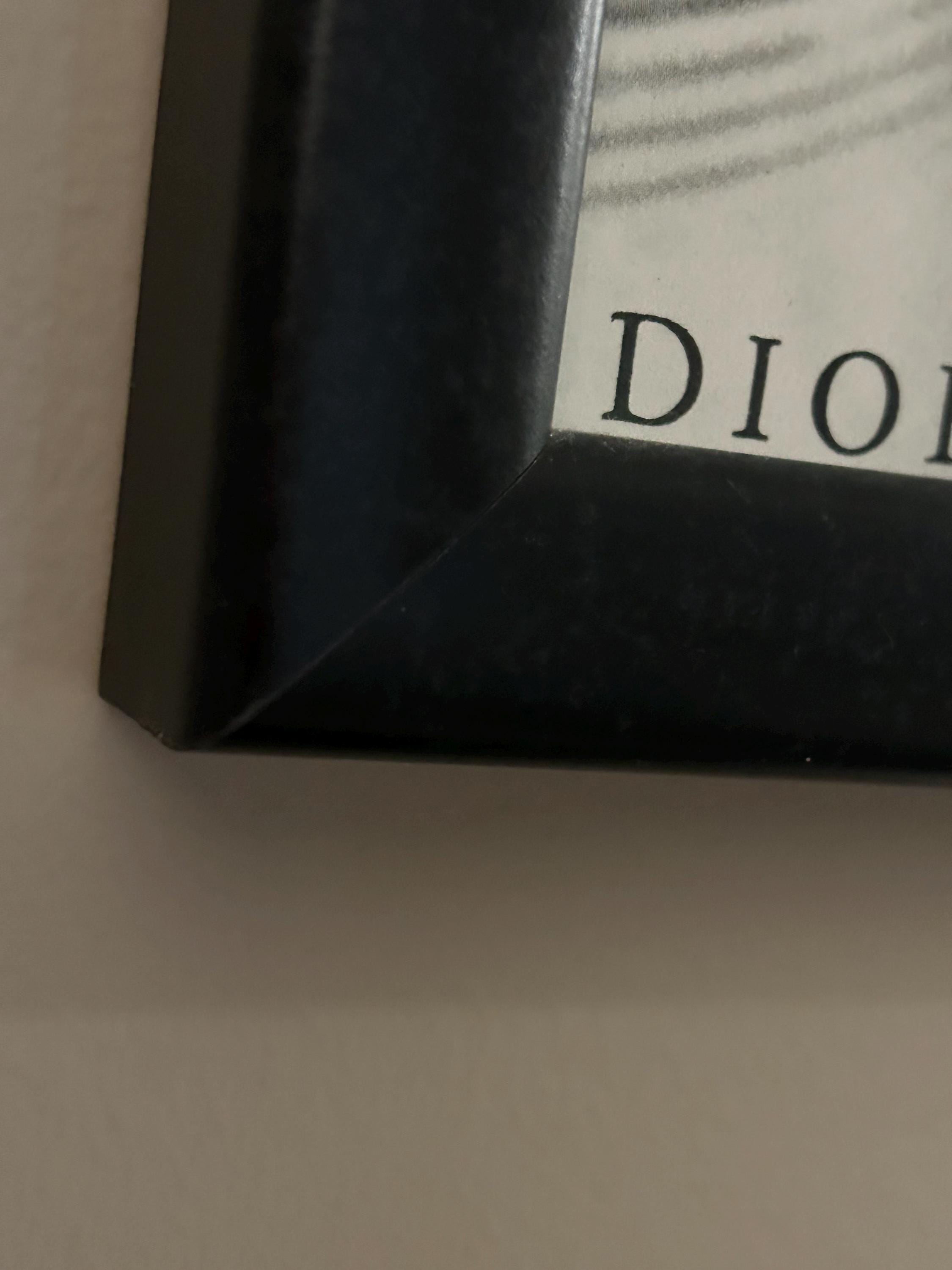 Henry Clarke Black and White Print Black Wood Frame Dior Paris