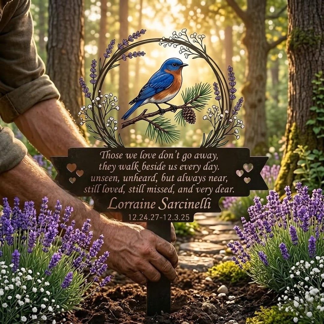 Personalized Cardinal Memorial Sign, Custom Sympathy Garden Plaque ...