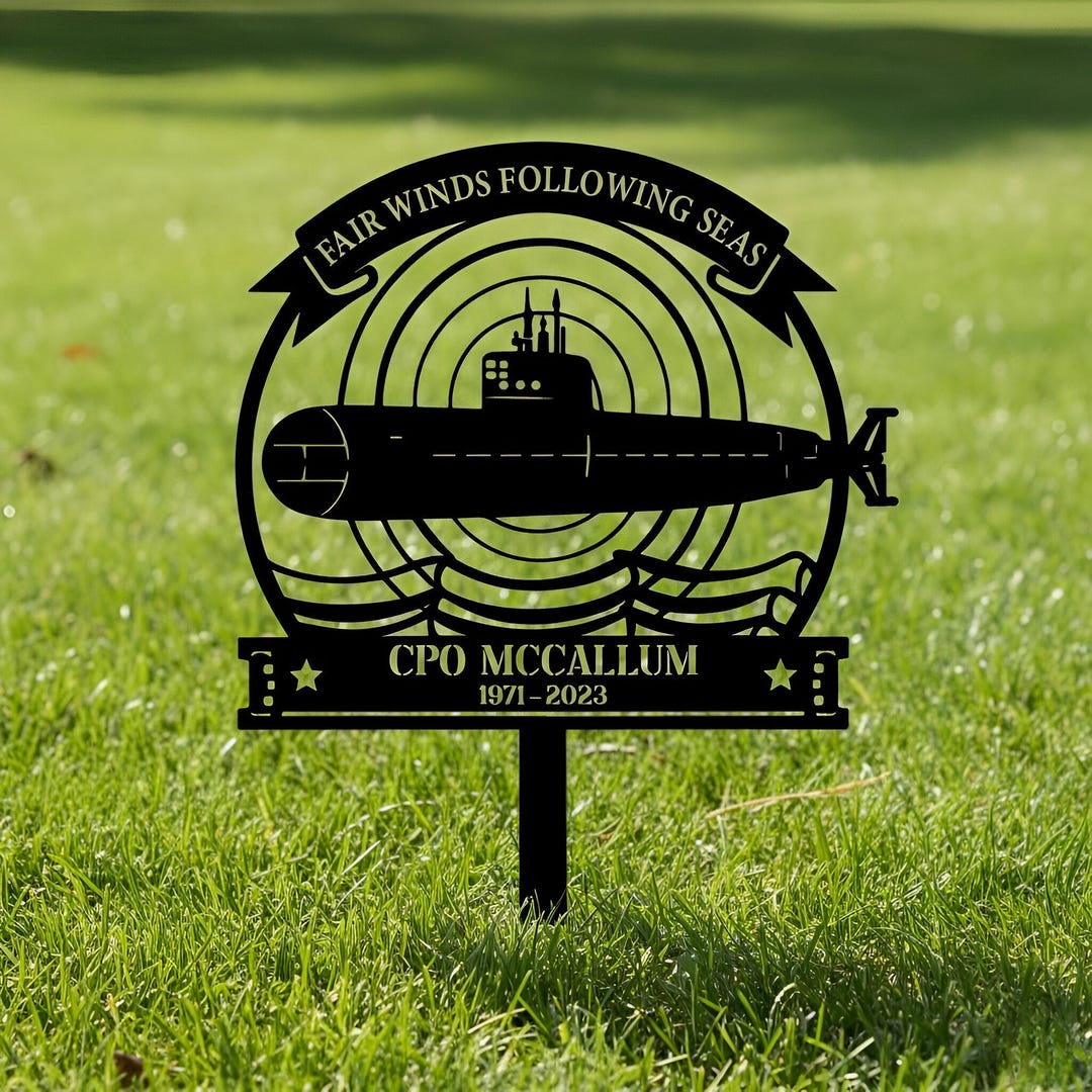 Fair Winds Following Seas Metal Memorial Sign – Custom Submarine ...