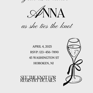 Tie the Knot Bridal Shower Invite