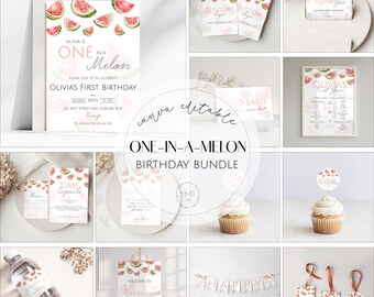 Watermelon First Birthday Bundle: One-in-a-Melon Party (Digital Download)