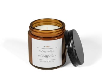 Funny Scented Soy Candle, Amber Jar, 'Done Giving a Damn' Gift