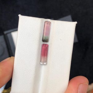3 Carat Bi-Color Tourmaline Gemstone: Afghanistan Origin, Custom Jewelry