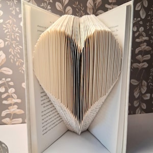 Heart Folded Book Art, Home Decor, Gift