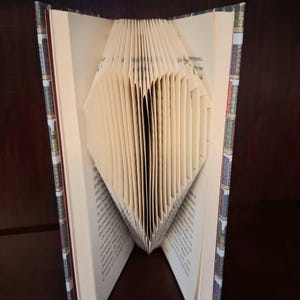 Heart Book Folding Home Decor - Small Heart