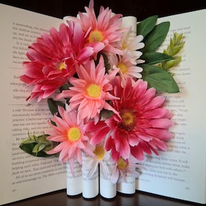 Floral Arrangement Home Decor Book Bouquet Gift