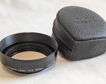 Paraluce Pentax per obiettivo standard da 49 mm con attacco M42 e custodia