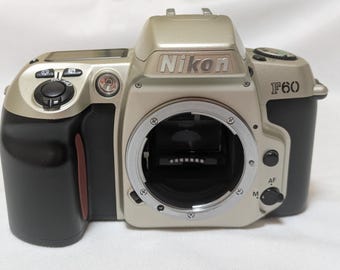 Nikon F60 35mm Film SLR Camera MF only works Built-in flash