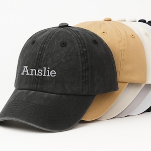 Personalised Vintage Baseball Cap, Custom Embroidered Name/Text Hat for Dad, Bachelorette Party Hat, Christmas Holiday Hat, Bridesmaid Gift