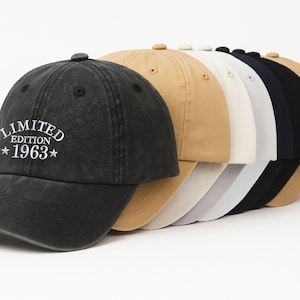 Custom Birthday Hat-Personalised 50th 60th 70th Birthday Gift-Embroidered Age Cap-Custom Year Mom/Dad Hats-Milestone Birthday Cap Gifts