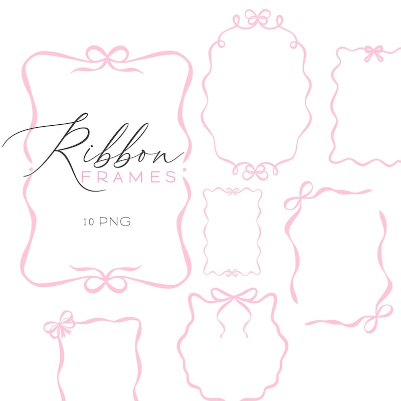 Rebbion Frame Pink Ribbon Bow Frame - Etsy
