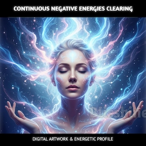 Continuous Negative Energies Transmutation: Charged Digital Artwork