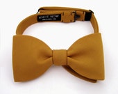 Bow - Men's Bow Tie - Ochre Gabardine Bowtie