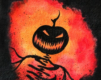 Pumpkinhell | Original Art on Watercolor Paper