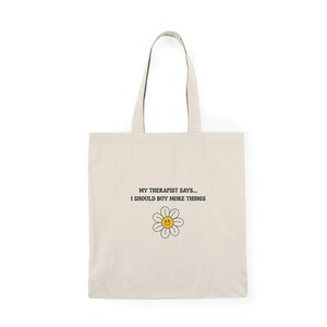 Sac fourre-tout humoristique pour thérapeute, sac en toile amusant, sac à provisions écologique, cadeau de sensibilisation à la santé mentale, sac de tous les jours