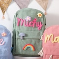Personalized Backpack for Daycare – Corduroy Fabric, Embroidered Name, Lightweight Design