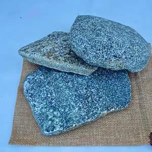 Fairy Garden & Gnome Home Stepping-Stones – Hand-Forged Natural Sandstone Rock Set (3 Pieces)