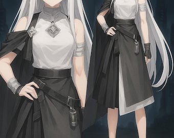 Premade Vtuber Model: Female Vtuber, Live 2D fully rigged, customizable Live2D.