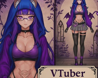 Custom Anime VTuber Avatar: Live2D Model Design & Rigging