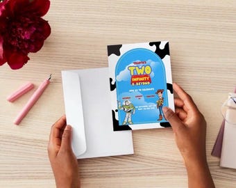 Two Infinity and Beyond Birthday Invitation | Editable | Toy Story Invitation | 2nd Birthday