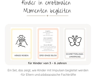 16 Co-Regulation Impulse Cards for Children 3–6 Years – Accompanying Booklet – Calming Impulse – Self-Regulation in Daycare / Parents – PDF Download