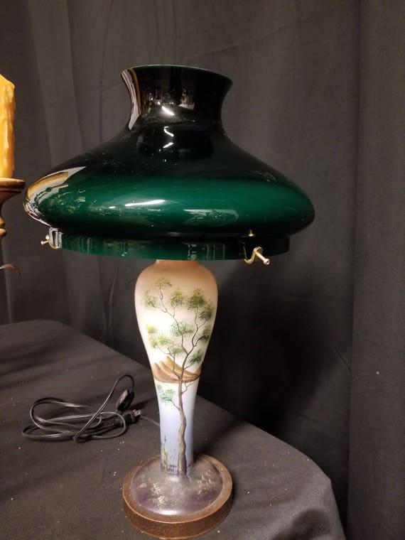 vintage hand painted table lamps
