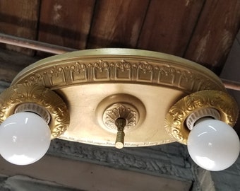 Deco Era Ceiling Light Fixture, Art Deco Ceiling Light