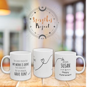 Personalized Retirement Coffee Mug, Happy Retirement Cup,Custom Retirement Gift ,Officially Retired Cup For Her