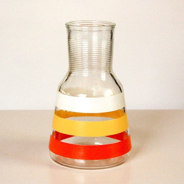 Vintage Tri Color Anchor Hocking Carafe