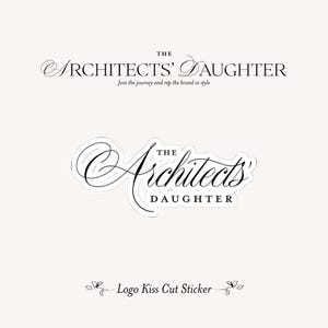 Kiss-Cut Sticker, The Architects Daughter Logo, Wedding Planner Merch, Planner Lover Sticker, Creative Brand Sticker