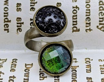 Wicked Ring, Wicked Witch, Oz, Double Ring, Adjustable, Changed, Wizard of Oz Jewelry, Oz Ring, Oz Jewelry