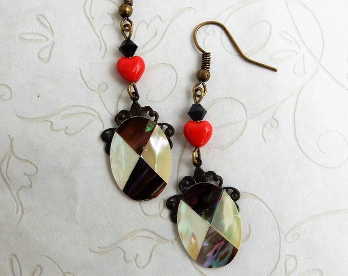 Alice in Wonderland Earrings Red Queen Earrings Wonderland Etsy