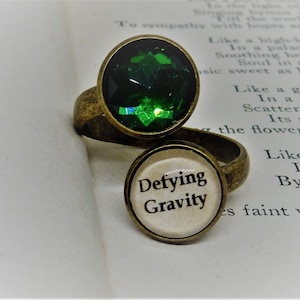 Wicked Ring, Gravity, Wicked Witch Ring, Gravity Ring, Defying Ring, Wizard of Oz Ring, Wizard of Oz Jewelry, Oz Ring, Oz Jewelry