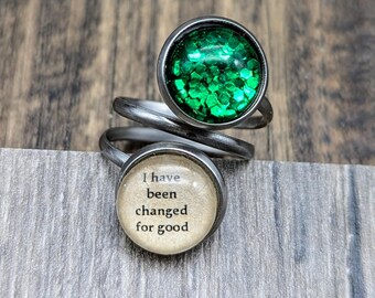 Wicked Ring, Changed, Wicked Witch Ring, For Good Ring, Good Witch, Oz Ring, Oz Jewelry