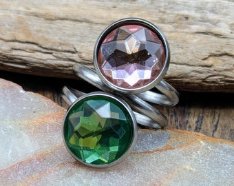Wicked, Wicked Ring, OZ, Pink and Green, Ring, Elph, Glinda, Changed For Good,Wicked Witch, Glinda, Oz Ring, Oz Jewelry