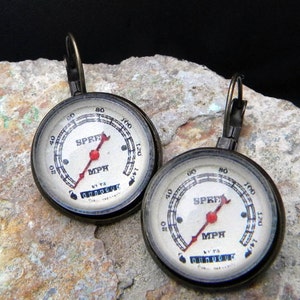 Speedometer Earrings, MPH Earrings, Speedometer, Car Jewelry