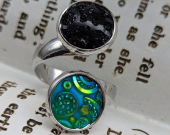 Wicked Ring, Wicked Witch, Oz, Double Ring, Adjustable, Changed, Wizard of Oz Jewelry, Oz Ring, Oz Jewelry