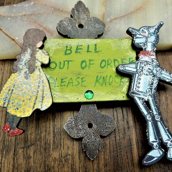 Wizard of Oz, Dorothy, Tin Man, Oz Jewelry, Oz Pin, Brooch, Pride Month, Oz Friends, Please Knock