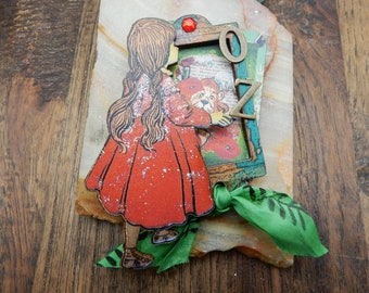 Wizard of Oz, Dorothy Oz Jewelry, Dorothy, Cowardly Lion, Oz Pin, Brooch, Oz Friends