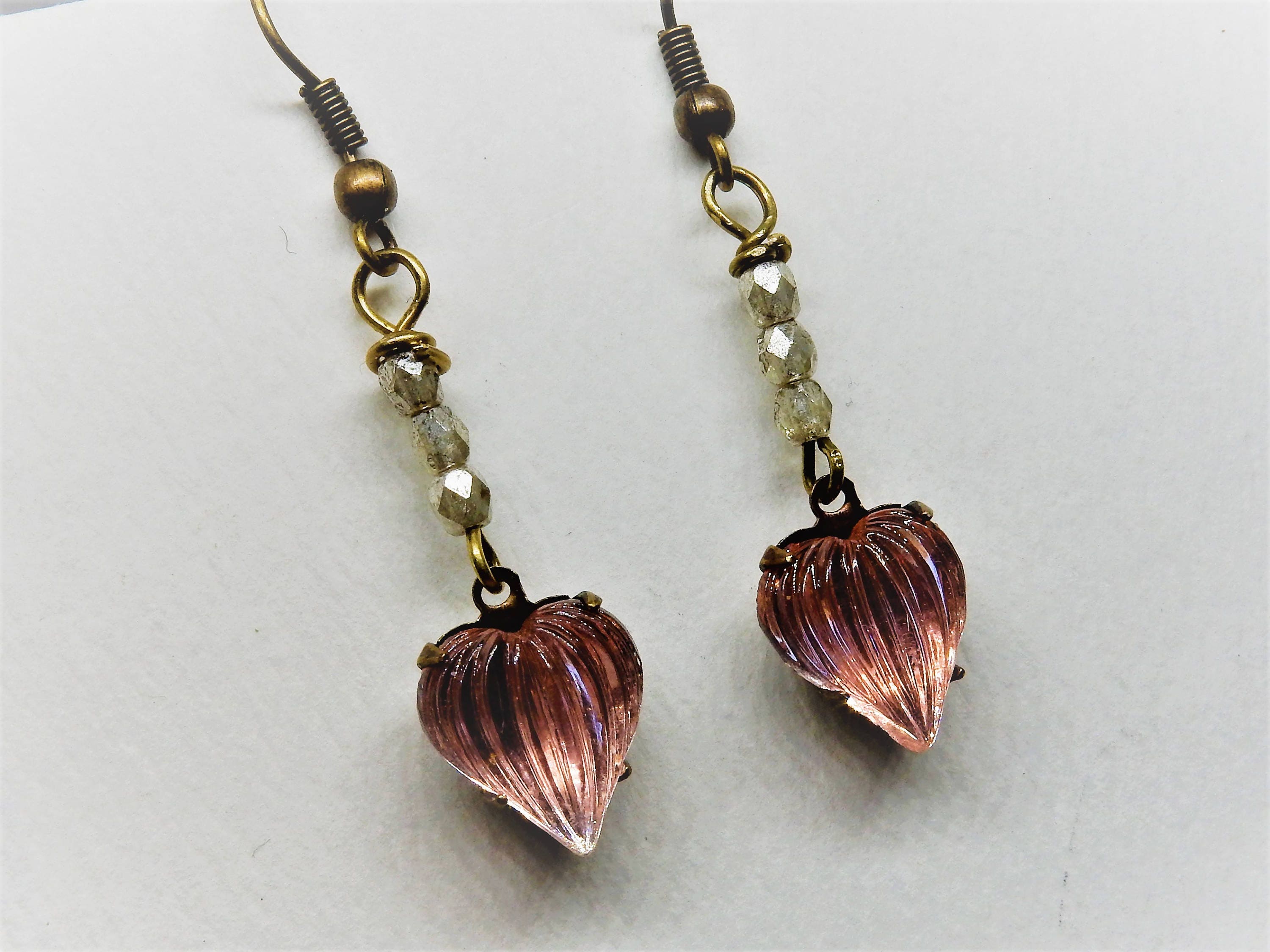 ピアス Valentine Heart Earrings Amazon.com: Pink Rhinestone Sparkly Heart Earrings for Women