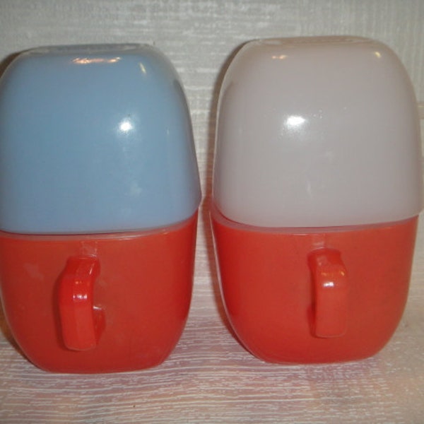 Set of 4 Vintage 1960's Glasbake Lipton Soup Square Mugs