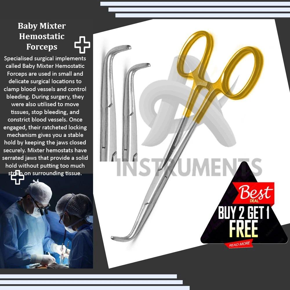 Stille-Crafoord Forcipe Emostatica In Acciaio Inossidabile E Porta Ago Da Sarot - Foto 7