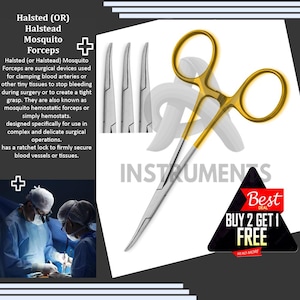 Halsted Mosquito Hemostatic Forceps 12.5cm | Surgical Clamp | Stainless Steel Medical Instrument