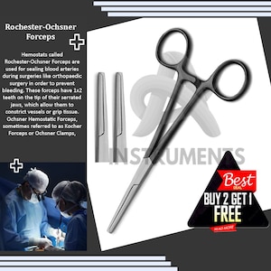 Rochester-Ochsner Hemostatic Forceps 14cm | Surgical Clamp | Stainless Steel Medical Instrument