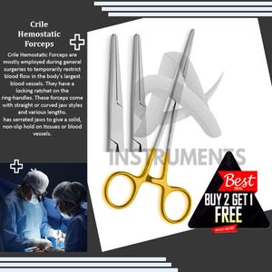 Crile Hemostatic Forceps 14cm | Surgical Clamp | Stainless Steel Medical Instrument