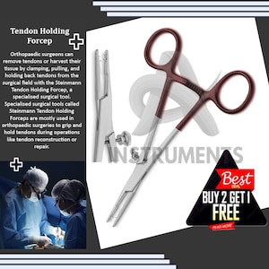 Tendon Grasping Forceps 15cm | Surgical Instrument | Stainless Steel Medical Tool