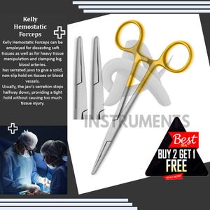 Kelly Forceps 14cm | Hemostatic Surgical Clamp | Stainless Steel Medical Instrument