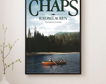 Arte de pared de Ralph Lauren Chaps anvas: impresión vintage de aventuras al aire libre para decoración rústica y campestre