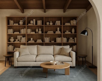 Alfombra de lana tejida a mano: moderna alfombra lisa azul grisácea