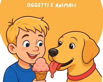 Libro para colorear para niños en PDF | Objetos y animales | Páginas para colorear imprimibles | Actividades preescolares